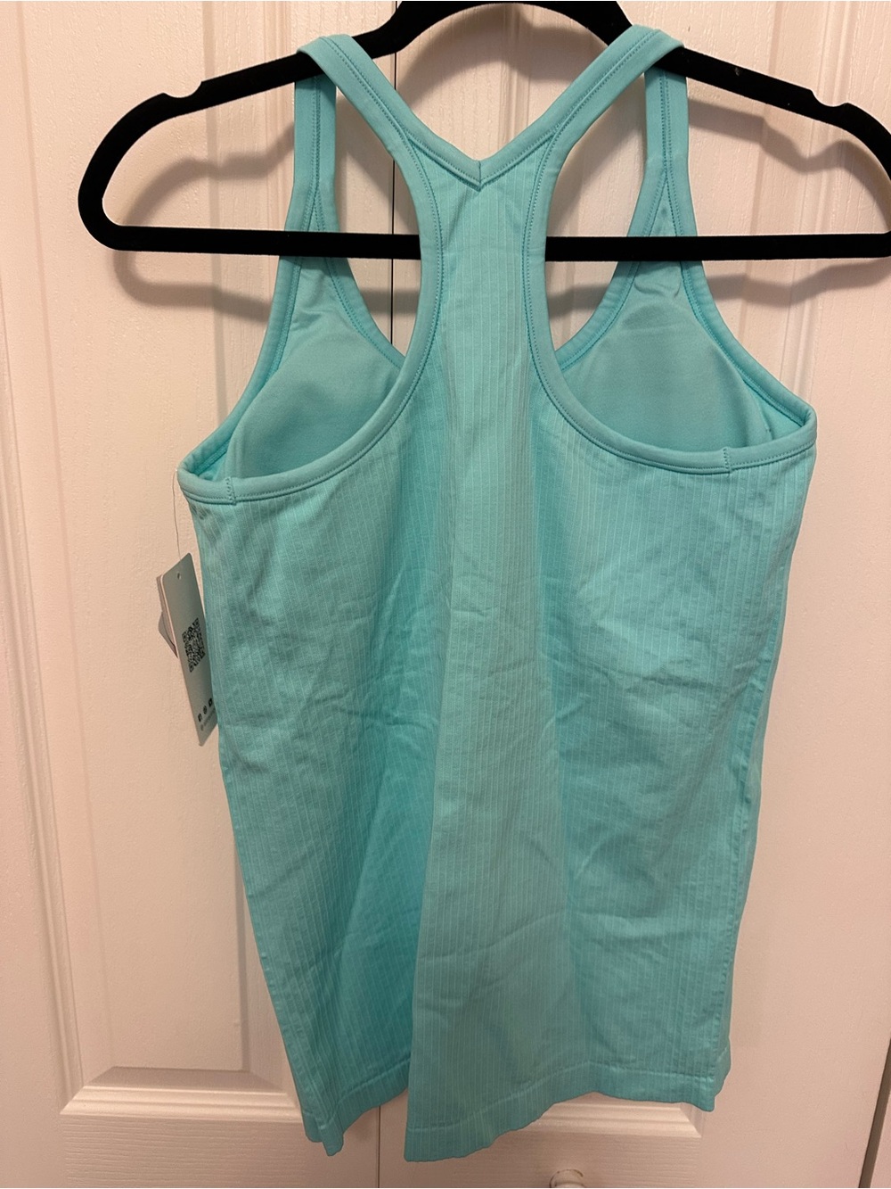 Turquoise Ribbed Racerback Tank - Picture 2 of 2
